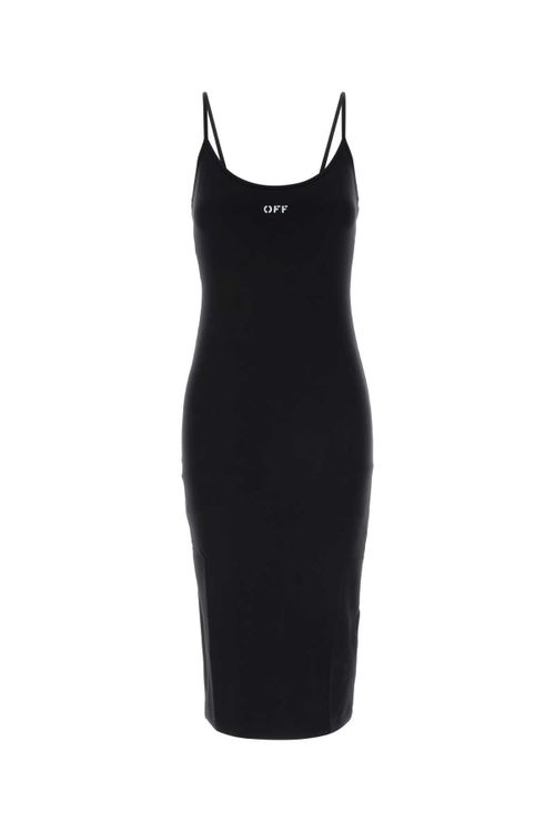 Nylon Elastane Bodycon Dress — Black