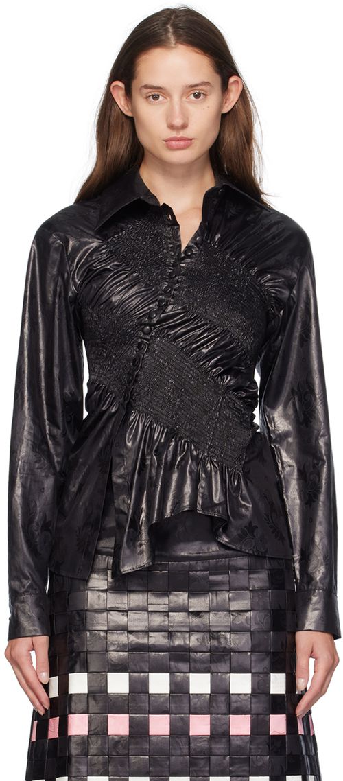 SUPER YAYA Black Classic Twist Shirt