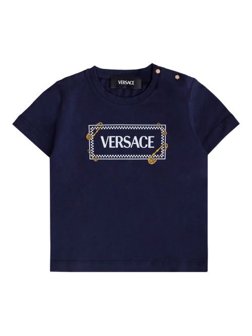 Safety-pin logo T-shirt - Blue