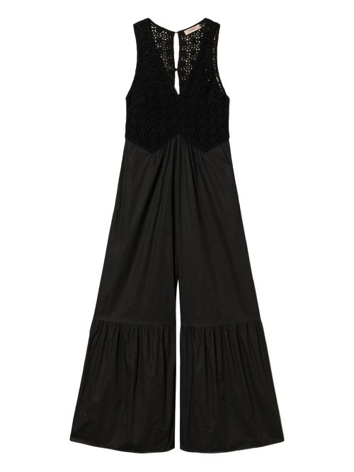 TWINSET crochet-detail jumpsuit - Black