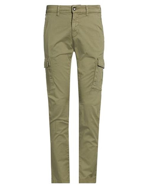 Man Pants Military green Size 30 Cotton, Elastane