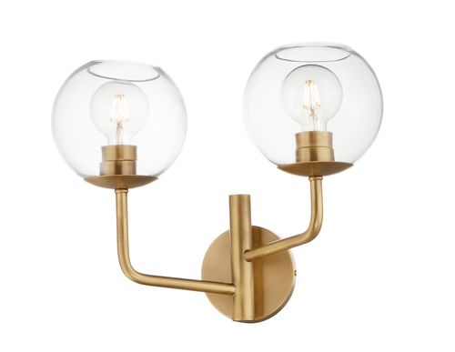 Maxim Branch 2-Light Bathroom Vanity Light in Natural Aged Brass - 38412CLNAB