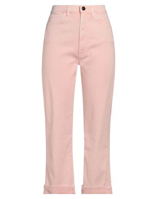 Woman Jeans Pink Size 26 Cotton, Elastane