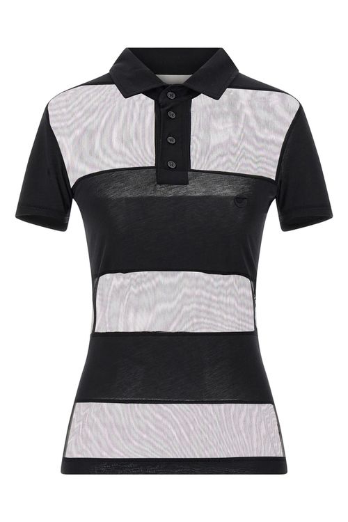 ‘Sheer Striped' Polo Shirt