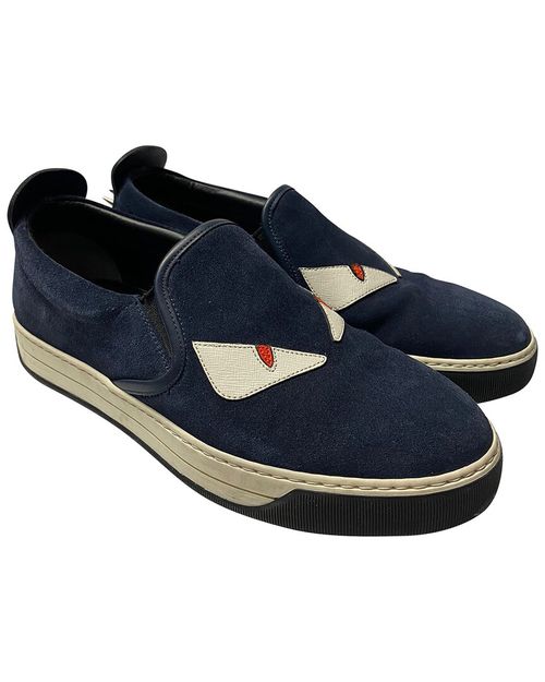 Women's Suede Monster 3D Eyes Slip-On Sneaker (Authentic Pre-Loved)