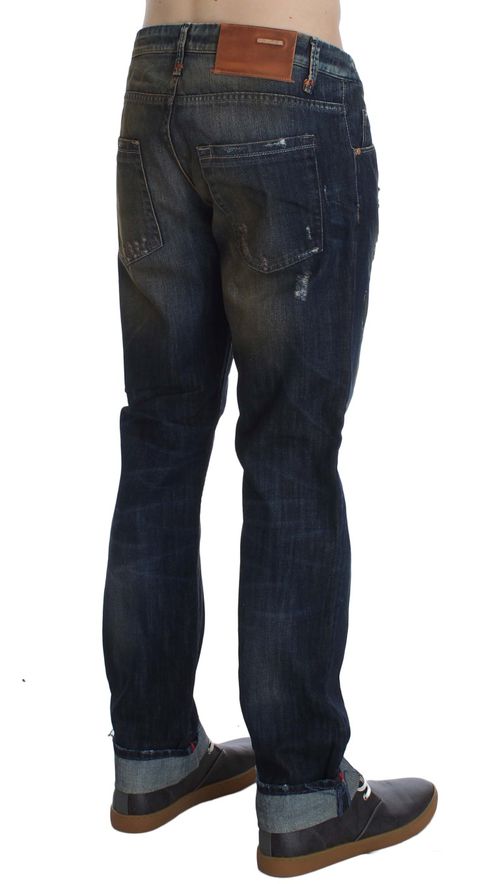 Acht Blue Wash Cotton Regular Straight Fit Men's Jean