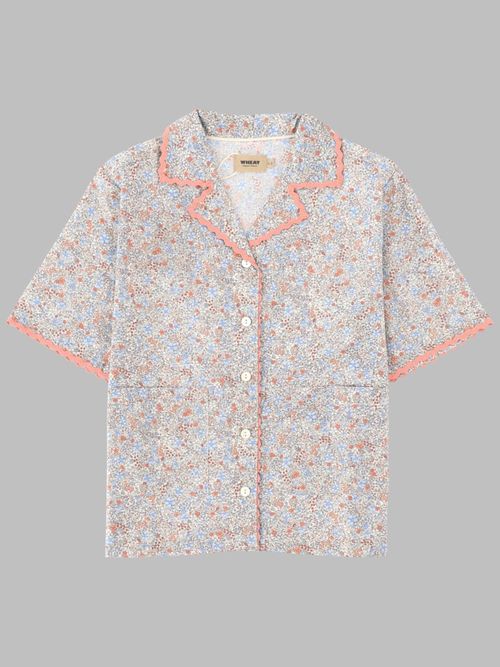 Wheat Shirt S/S Lace Vilma