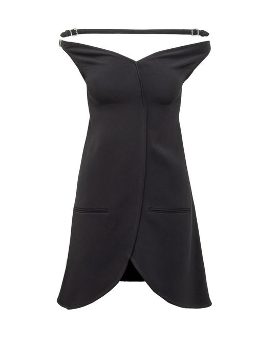 Black Off Shoulder Mini Dress