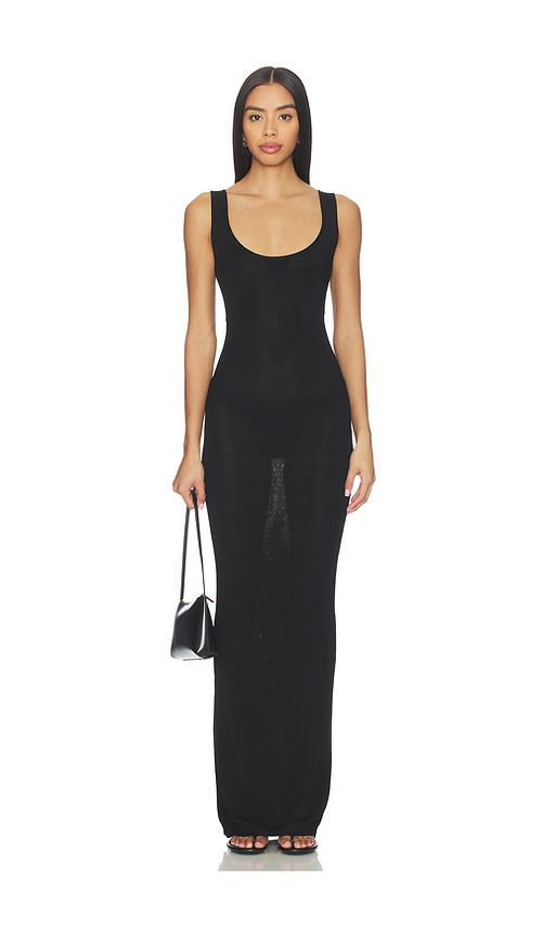 Entire Studios Square Neck Dress in Black. L. Also in M, S