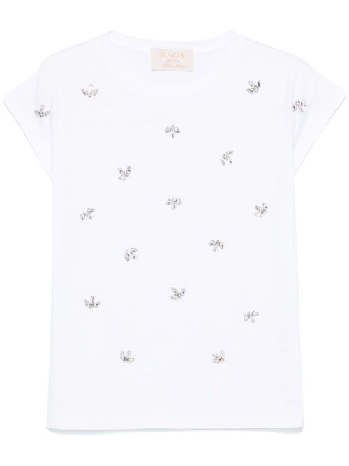 Crystal-embellished T-shirt - White