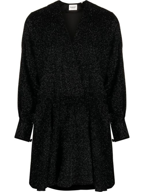 Black Alexande velvet mini dress