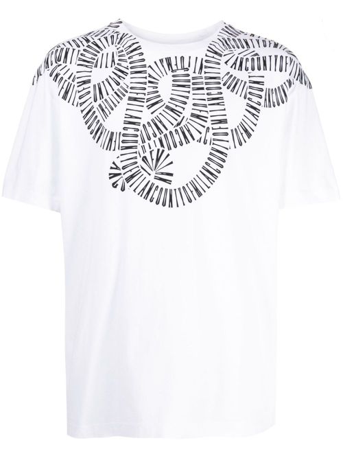 Snake Wings-print cotton T-shirt - White