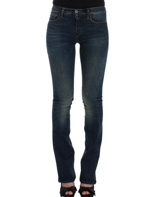 Straight Leg Denim Jeans — Blue