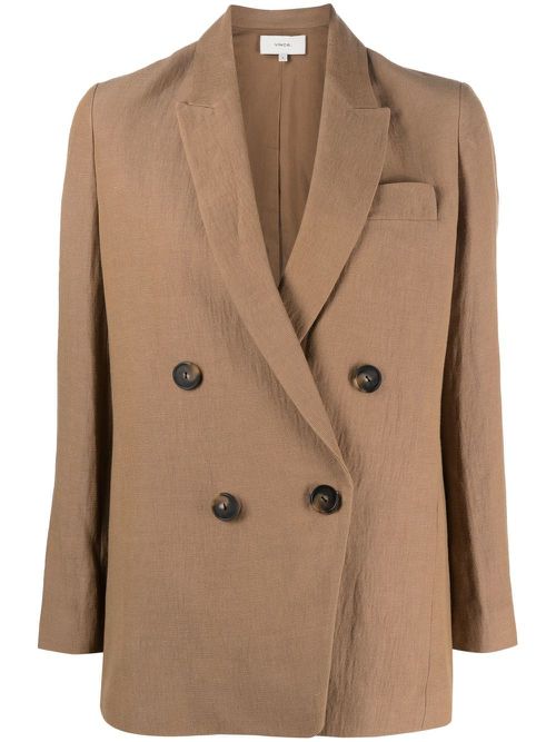 Double-breasted blazer - Brown