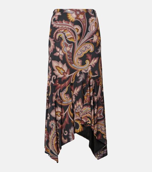 Paisley jersey maxi skirt
