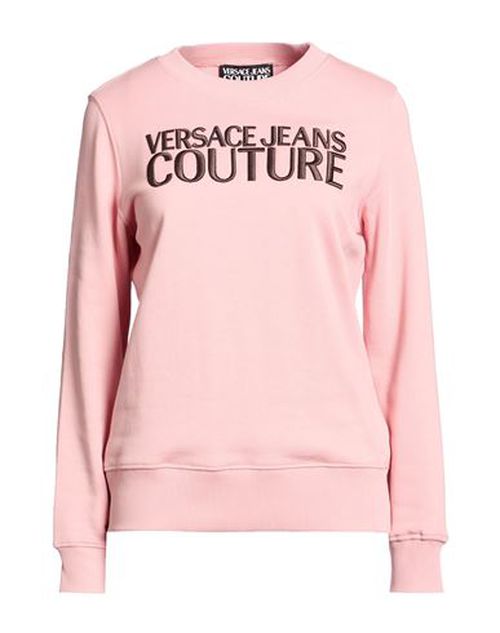 Woman Sweatshirt Pink Size M Cotton, Elastane