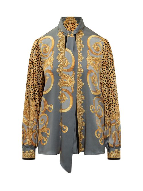 Silk Shirt with Baroque Print