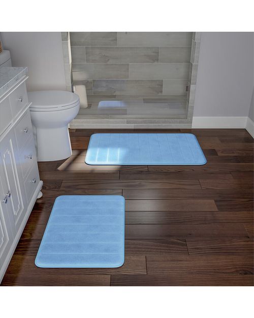2Pc Memory Foam Quick Dry Bath Mat