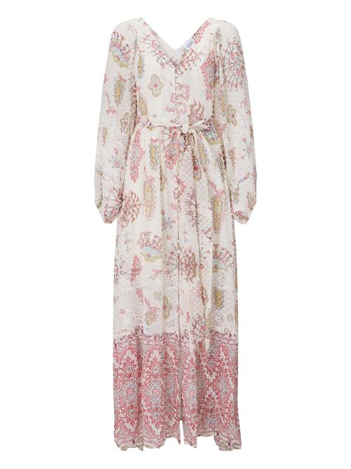 Dylan floral-print maxi dress - White