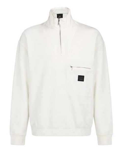 Man Sweatshirt White Size L Cotton, Polyester, Elastane