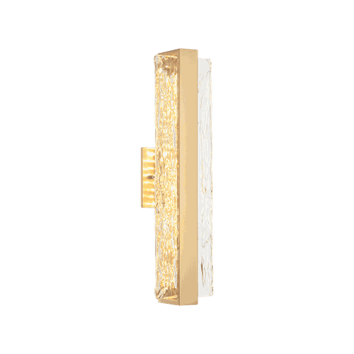 Aged Gold Brass One Light Vanity from the Niagara Collection