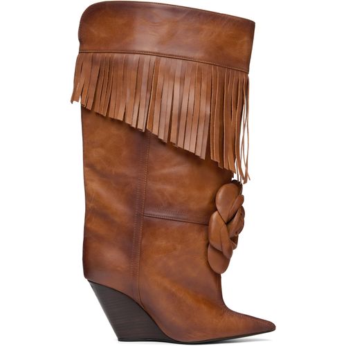 Brown Rose Tall Boots