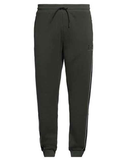 Ea7 Man Pants Military green Size 3XL Cotton, Polyester, Elastane
