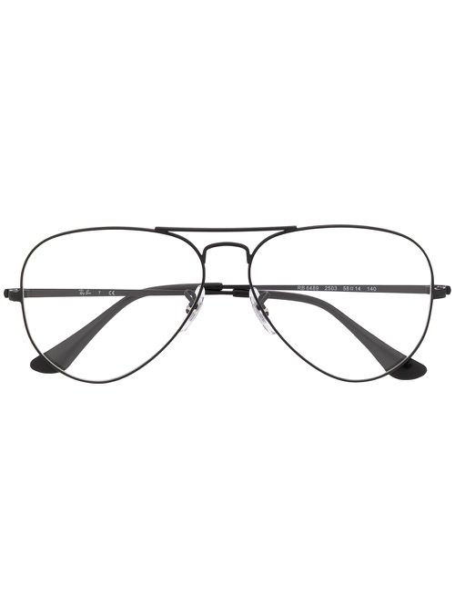 Oversized round frame glasses - Black