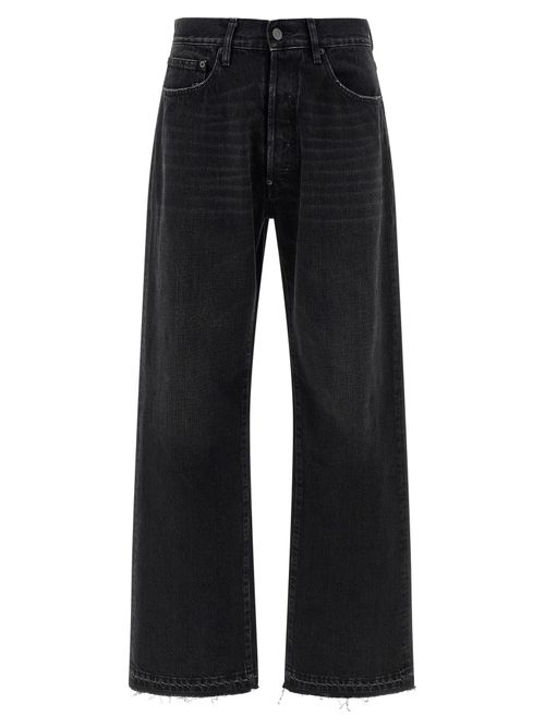 Faded Japanese Cotton Denim Jeans — Black