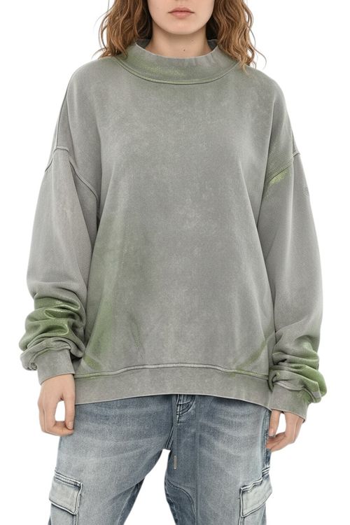 Grey Mock Collar Sweatshirt