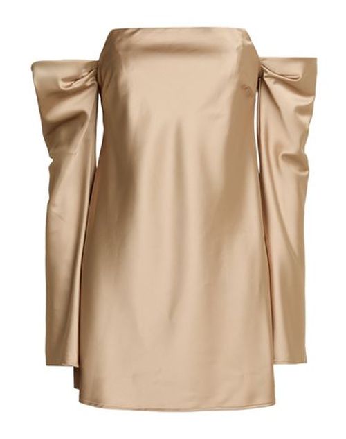 Woman Mini dress Sand Size M Polyester, Elastane