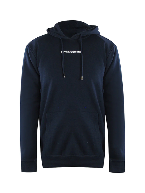 Love Moschino Small Logo Navy Hoodie - Navy