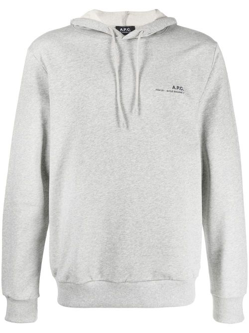 Logo drawstring hoodie - Grey