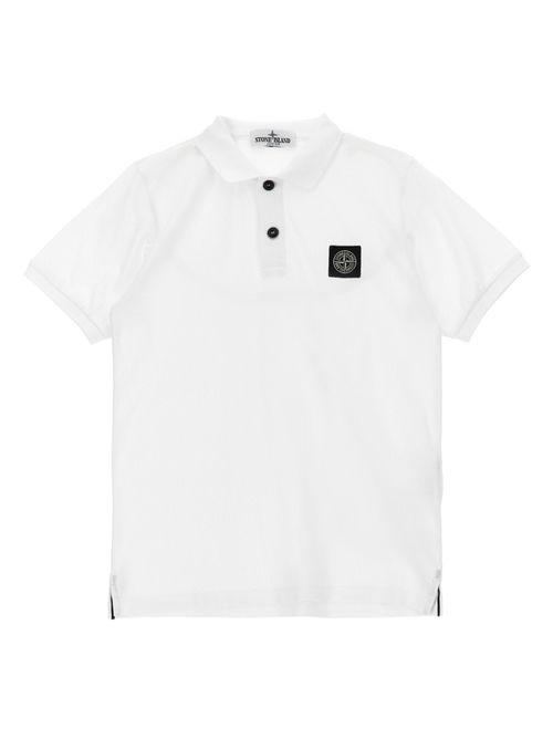 Compass Logo Polo Shirt — White