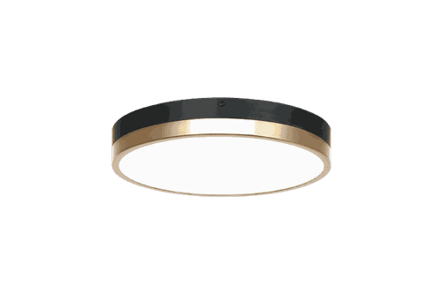 Black & Aged Gold Brass LED Flush Mount from the Tone Collection