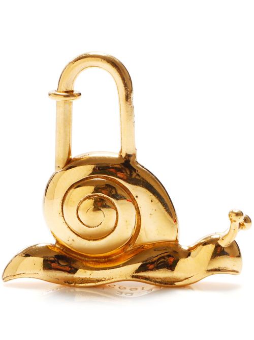 Hermès Pre-Owned 여성 1995 Snail Cadena bag charm - Gold FF8372