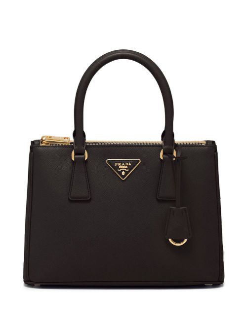 Medium Galleria Saffiano-leather tote bag - Black