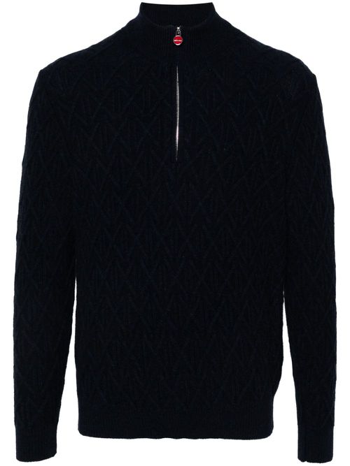 3D-knit sweater - Blue