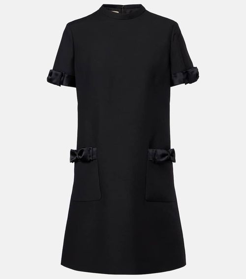 Crepe Couture bow-detail minidress