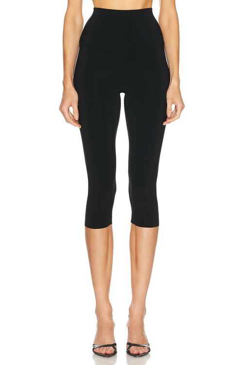 Norma Kamali x Lifestyle Pedal Pusher Capri Legging in Black