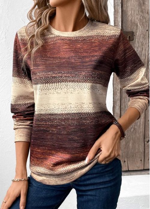 Modlily Plus Multi Color Patchwork Tribal Print Sweatshirt - 3X