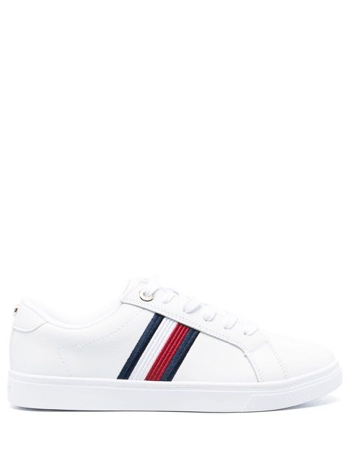 Essential Stripes lace-up sneakers - White