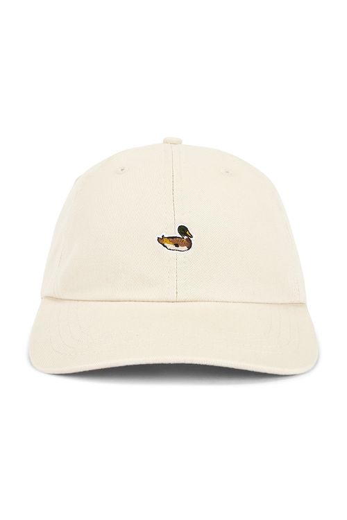 Edmmond Studios Duck Cap in Plain Beige - Cream. a