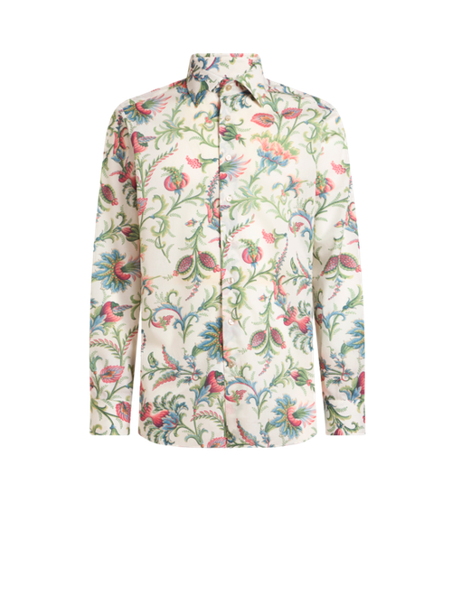 Floral Cotton Muslin Shirt