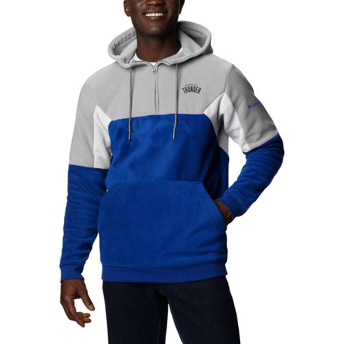 Men's Blue Oklahoma City Thunder Lodge Quarter-Zip Hoodie