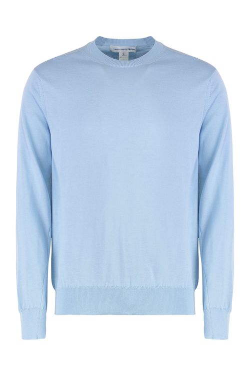 Comme Des Garçons Shirt Ribbed Crew-Neck Cotton-Blend Sweater
