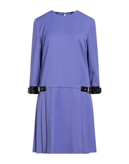 Couture Woman Mini dress Purple Size 8 Virgin Wool, Polyester, Elastane, Polyurethane resin