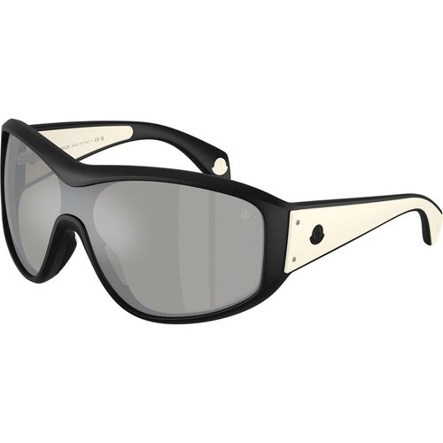 Moncler Unisex Moncler ME8016U THYRA 50026G Gafas de sol Inyectado Negro Plata Redonda Norma