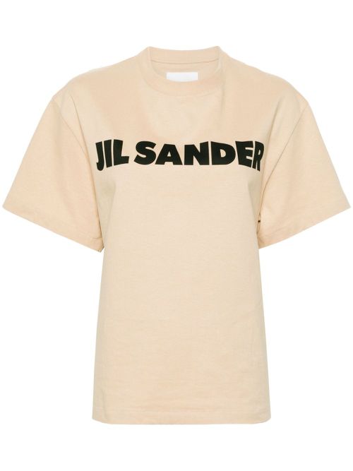 Logo-print cotton T-shirt - Neutrals