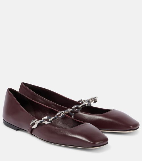 Diamond Tilda leather ballet flats